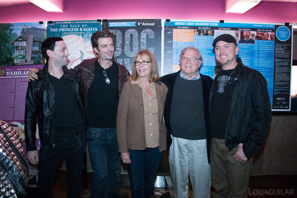 Filmmakers D A Pennebaker and Chris Hegedus with three Depeche Mode superfans, who won a radio call-in contest to travel cross-country to the band's 101 concert at the Pasadena Rose Bowl. © Lou Aguilar